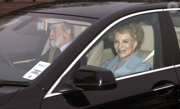 Le prince et la princesse Michael de Kent arrivant à Buckingham Palace pour le déjeuner de Noël organisé par la reine Elizabeth II, à Londres, le 19 décembre 2012