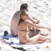Kate Moss et Jamie Hince se détendent sur une plage à Saint-Barthélémy le 19 decembre 2012