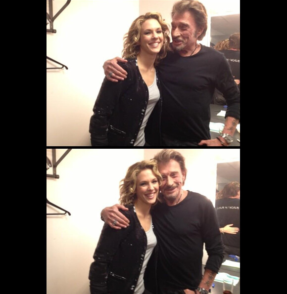 Lorie et Johnny Hallyday, dans les coulisses de l'enregistrement de l'émission spéciale Jean-Jacques Goldman, qui sera diffusée courant Janvier sur TF1 !