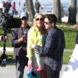 Busy Philipps sur le tournage de Cougar Town sur la plage de Venice Beach à Los Angeles le 21 décembre 2012