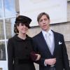 La princesse Tessy et le prince Louis de Luxembourg arrivant à l'Hôtel de Ville de Nancy pour la réception du mariage religieux de Christoph de Habsbourg-Lorraine et Adélaïde Drapé-Frisch célébré le 29 décembre 2012 à Nancy, en la basilique Saint-Epvre.