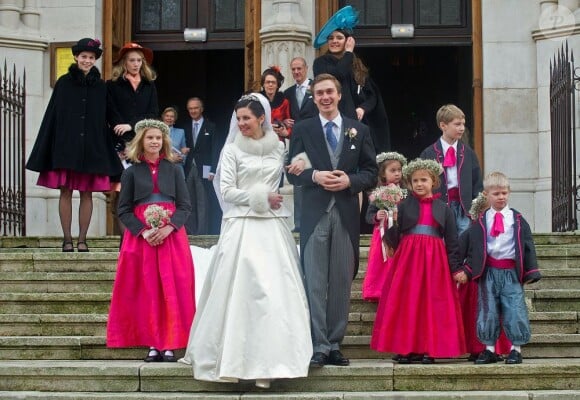 Mariage religieux de Christoph de Habsbourg-Lorraine et Adélaïde Drapé-Frisch célébré le 29 décembre 2012 à Nancy, en la basilique Saint-Epvre, et suivi d'une réception à l'Hôtel de Ville, place Stanislas.