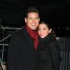 Mario Lopez et son épouse Courtney Lopez au concert du Nouvel An à Times Square, le 31 décembre 2012.