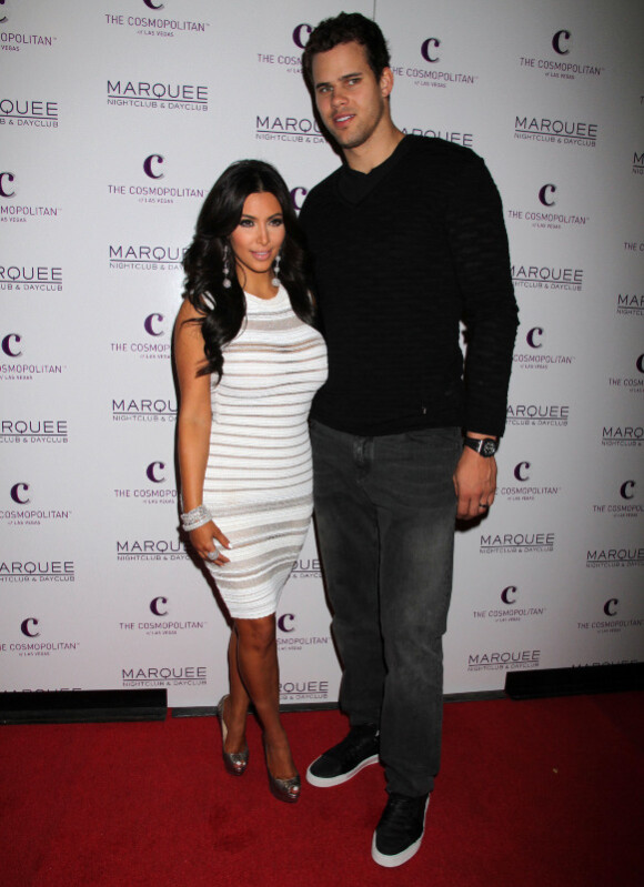 Kim Kardashian et Kris Humphries fêtent l'anniversaire de la jeune femme à Las Vegas, le 22 octobre 2011.
