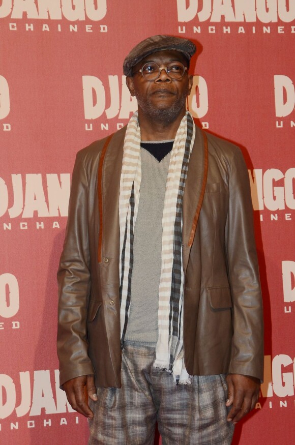 Samuel L.Jackson à la première du film Django Unchained à Rome, le 4 janvier 2013.