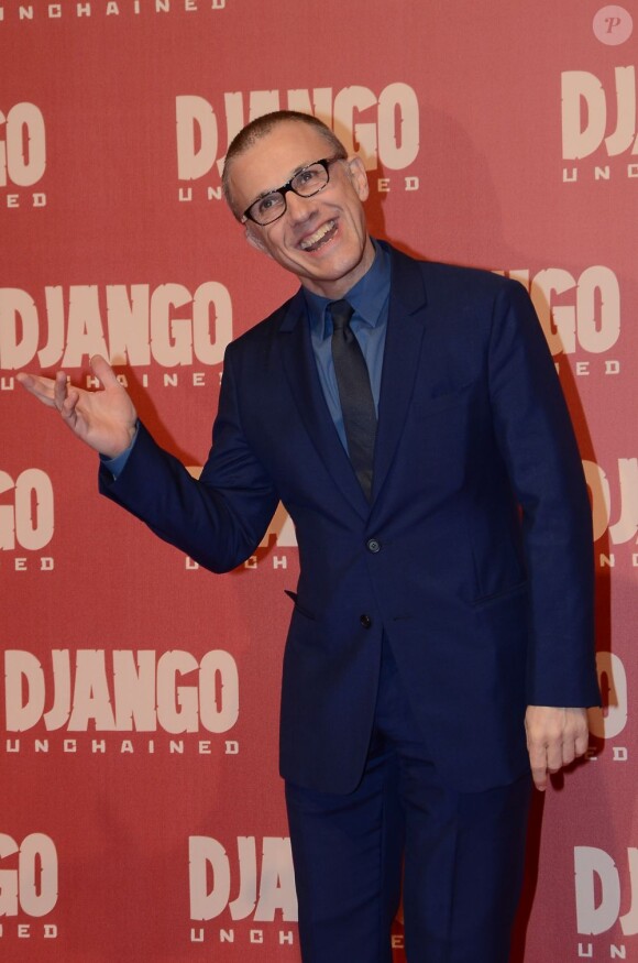 Christoph Waltz lors de la première du film Django Unchained à Rome, le 4 janvier 2013.