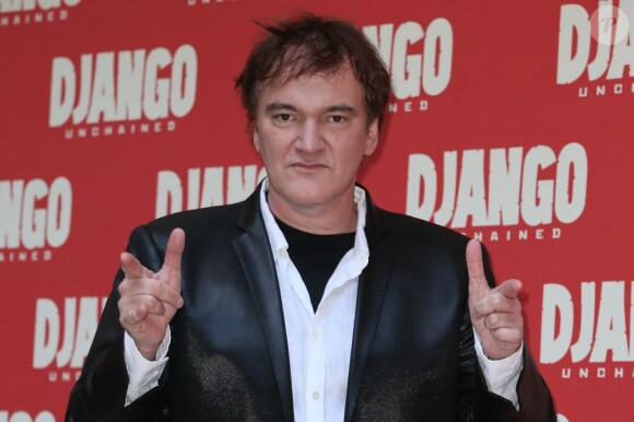 Quentin Tarantino lors du photocall avant la première du film Django Unchained à Rome, le 4 janvier 2013.