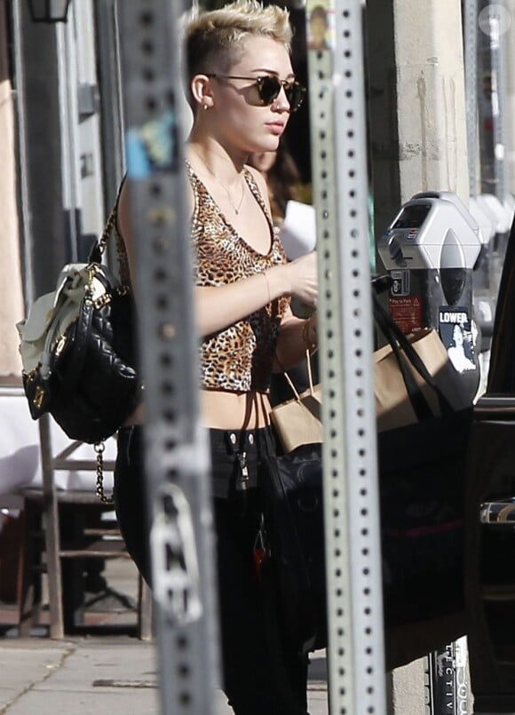 Miley Cyrus et son petit ami Liam Hemsworth font du shopping à West Hollywood, le 7 janvier 2013.