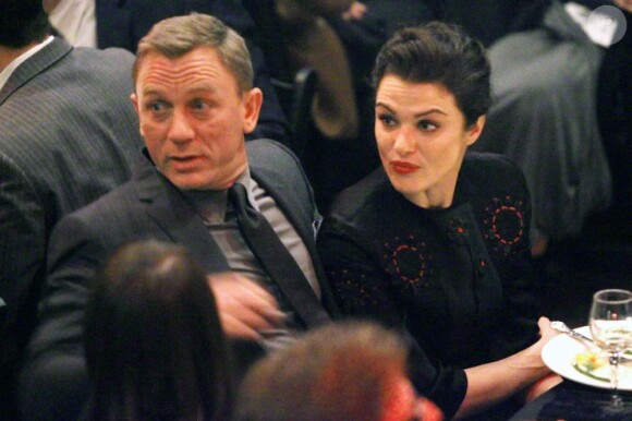 Daniel Craig et sa femme actrice Rachel Weisz lors de la soirée des New York Film Critics Circle Awards, le 7 janvier 2013.