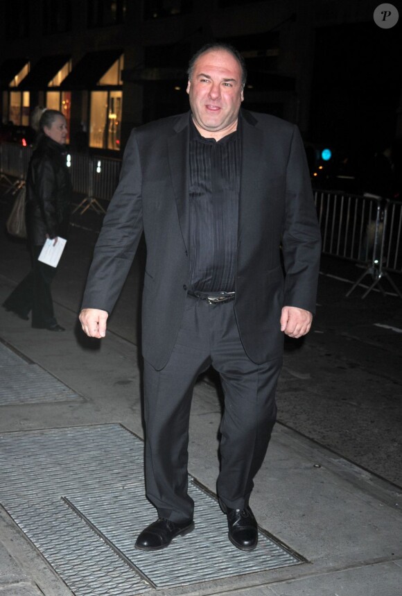 James Gandolfini arrive à la soirée des New York Film Critics Circle Awards, le 7 janvier 2013.