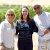 Martina Navratilova, Martina Hingis et Mansour Bahrami lors de la conférence de presse du World Tennis Challenge à Barossa Valley du côté d'Adélaide le 8 janvier 2013