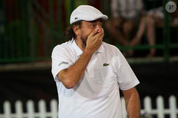 Henri Leconte lors du World Tennis Challenge à Adelaide le 8 janvier 2013