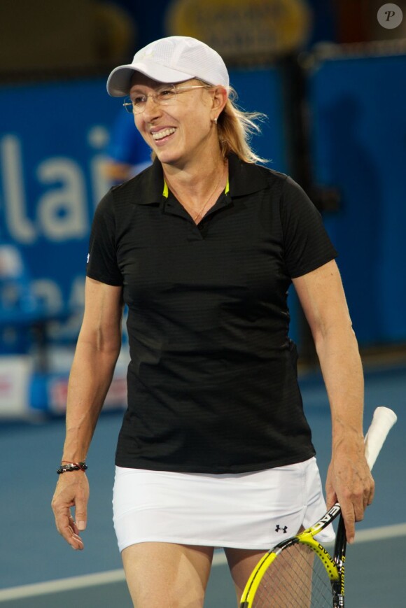 Martina Navratilova lors du World Tennis Challenge à Adelaide le 8 janvier 2013