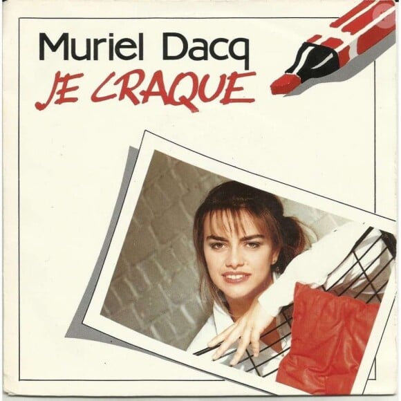 Muriel Dacq sur la pochette de son single Je craque.