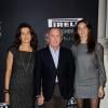 Jacques Laffite entouré de son épouse et sa fille pour la soirée Pirelli à Paris le 10 janvier 2013