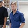 Ryan Gosling sur le tournage du prochain film de Terrence Malick, à Austin, le 20 octobre 2012.