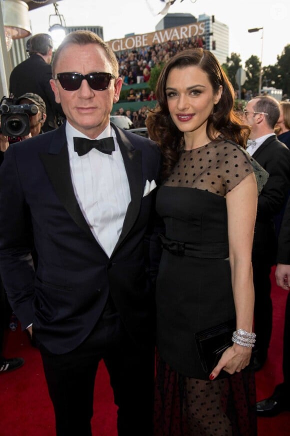 Daniel Craig avec sa femme Rachel Weisz lors des Golden Globes le 13 janiver 2013