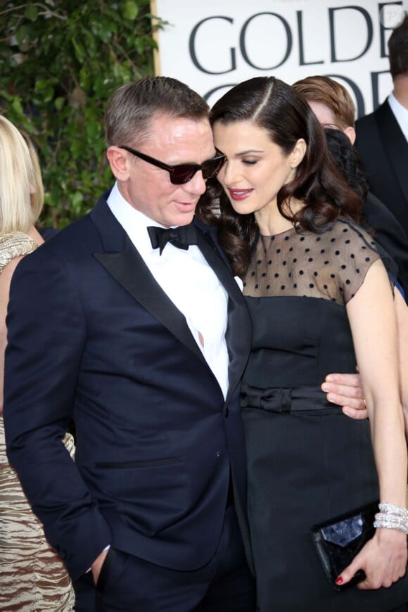 Daniel Craig et sa femme Rachel Weisz lors des Golden Globes le 13 janiver 2013