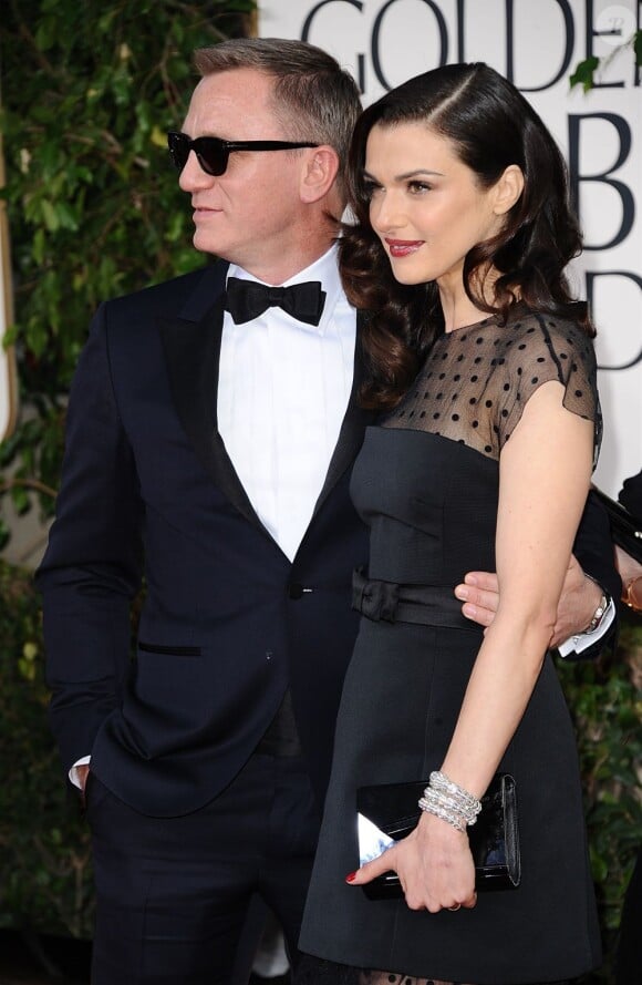Daniel Craig et sa femme Rachel Weisz lors des Golden Globes le 13 janiver 2013