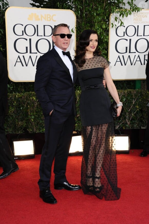 Daniel Craig et sa femme Rachel Weisz lors des Golden Globes le 13 janiver 2013