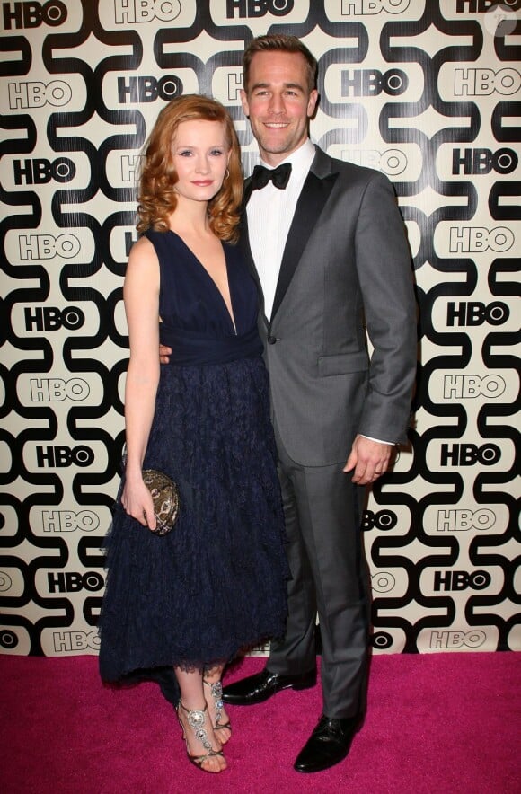 James Van Der Beek et Kimberly Van Der Beek à la soirée HBO Golden Globe Awards After Party au Beverly Hilton Hôtel de Los Angeles, le 13 janvier 2013.