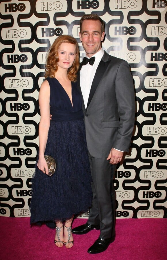 James Van Der Beek accompagné de sa femme Kimberly Van Der Beek à la soirée HBO Golden Globe Awards After Party au Beverly Hilton Hôtel de Los Angeles, le 13 janvier 2013.