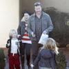 Exclu : Tori Spelling et son mari Dean McDermott emmènent leurs enfants Stella et Liam chez le dentiste à Los Angeles, le 14 janvier 2013.