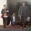 Exclu : Tori Spelling et son mari Dean McDermott et leurs enfants Stella et Liam chez le dentiste à Los Angeles, le 14 janvier 2013.