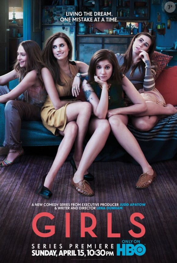 Girls, série créée et portée par Lena Dunham, poster de la saison 1 (2012).