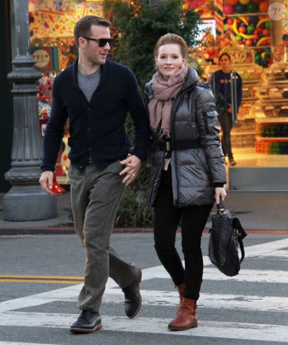 James Van Der Beek et sa femme Kimberly Brook dans les rues Los Angeles, le 14 janvier 2013.