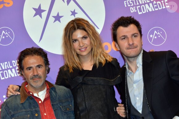 Jose Garcia, Isabelle Funaro et Michaël Youn lors de l'avant-première du film Vive la France, en ouverture du Festival de l'Alpe d'Huez le 16 janvier 2013