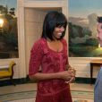 Michelle Obama a dévoilé sa nouvelle coiffure. Janvier 2013.
