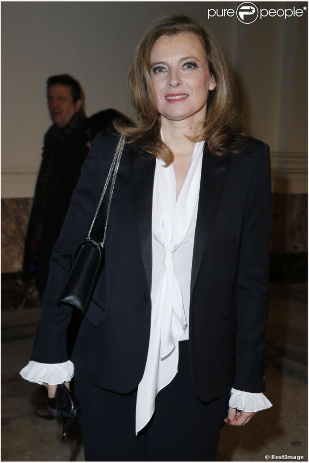 Valérie Trierweiler au défilé Yves Saint Laurent à Paris, le 20 janvier 2013.