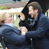 Exclusif - Gérard Depardieu et Edouard Baer sur le tournage du film Turf en octobre 2011