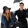 Jessica Alba et son amie Lauren arrivent au défilé Dior Haute Couture à Paris le 21 janvier 2013