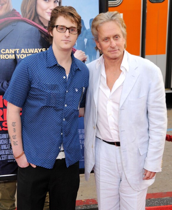 Michael Douglas et son fils Cameron Douglas à Los Angeles le 27 avril 2009