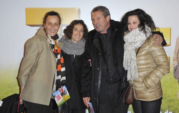 Rolland Courbis en famille lors de l'avant-première du film Turf à Paris le 21 janvier 2013