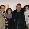 Rolland Courbis en famille lors de l'avant-première du film Turf à Paris le 21 janvier 2013