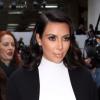 Kim Kardashian arrive au défilé Stéphane Rolland haute couture printemps-été 2013 au Palais de Tokyo. Paris, le 22 janvier 2013.