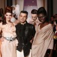 Julien de Secret Story 6 défile pour la collection Haute Couture printemps-été du couturier Eric Tibusch à l'hôtel d'Evreux in Paris, le 21 janvier 2013