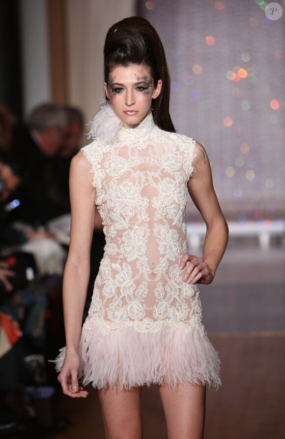 Collection Haute Couture printemps-été du couturier Eric Tibusch à l'hôtel d'Evreux in Paris, le 21 janvier 2013