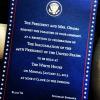 Invitation reçue par Eric Benet pour le bal d'investiture de Barack Obama, le 21 janvier 2013 à Washington.