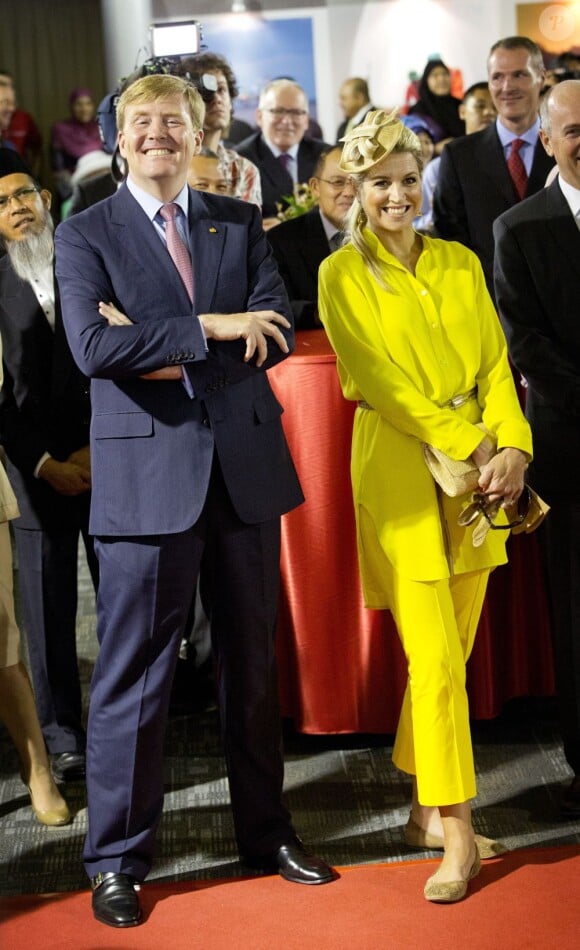 Willem-Alexander et Maxima des Pays-Bas en visite au siège de Shell à Brunei, le 22 janvier 2013.