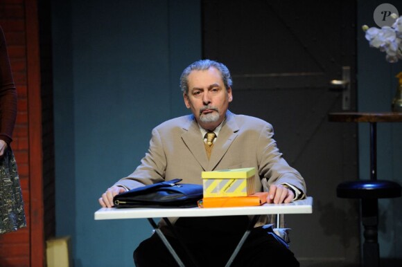 Serge Noel lors de la première de Brigitte, directeur d'agence, au Vingtième Théâtre à Paris, le 16 janvier 2013.