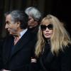 Bernard-Henri Levy et Arielle Dombasle lors des obsèques d'Andrée Putman en l'Eglise Saint-Germain-des-Prés, le 23 janvier 2013.