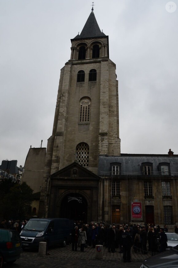 Les obsèques d'Andrée Putman en l'Eglise Saint-Germain-des-Prés, le 23 janvier 2013.