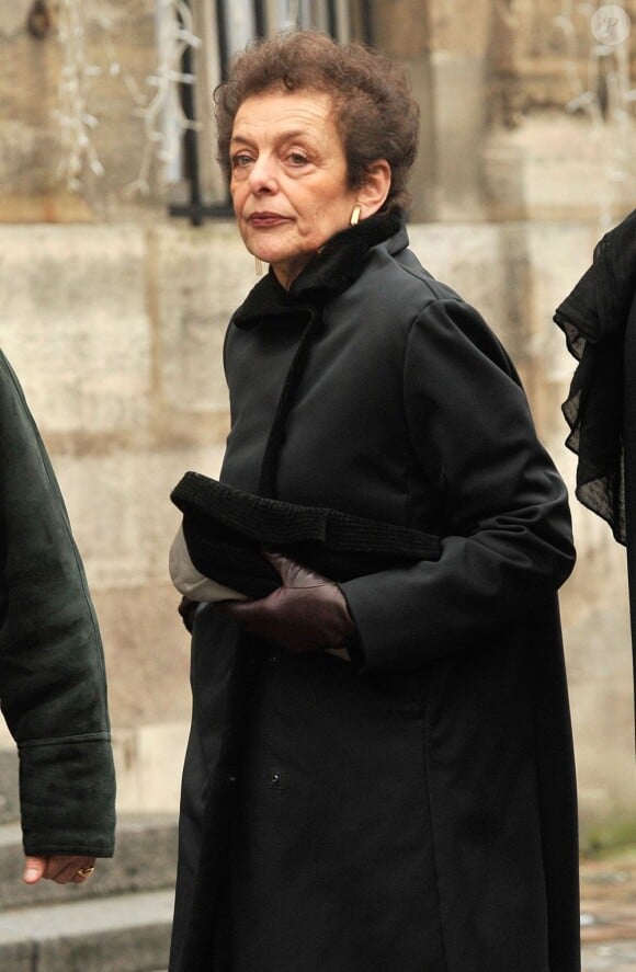 Lyne Cohen-Solal lors des obsèques d'Andrée Putman en l'Eglise Saint-Germain-des-Prés, le 23 janvier 2013.