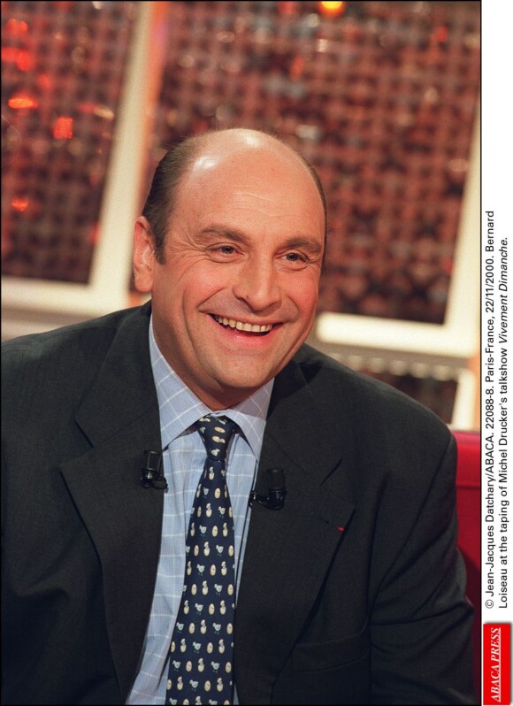 Bernard Loiseau lors de l'enregistrement de Vivement dimanche, le 22 novembre 2000 à Paris.