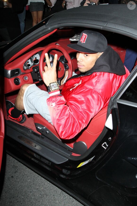 Le chanteur américain Chris Brown à Los Angeles, le 20 janvier 2013.