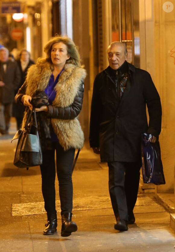 Jacques Séguela et sa femme Sophie lors de l'anniversaire de Nicolas Sarkozy le 28 janvier 2013 au restaurant Giulio Rebellato à Paris